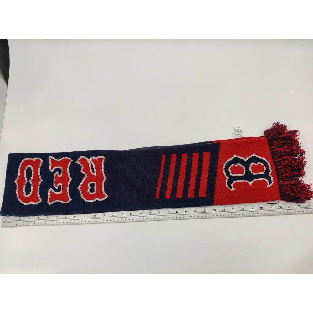 Boston‎ Red Sox MLB Knit Scarf Navy Blue Red Forever Collectibles STA0614-00001